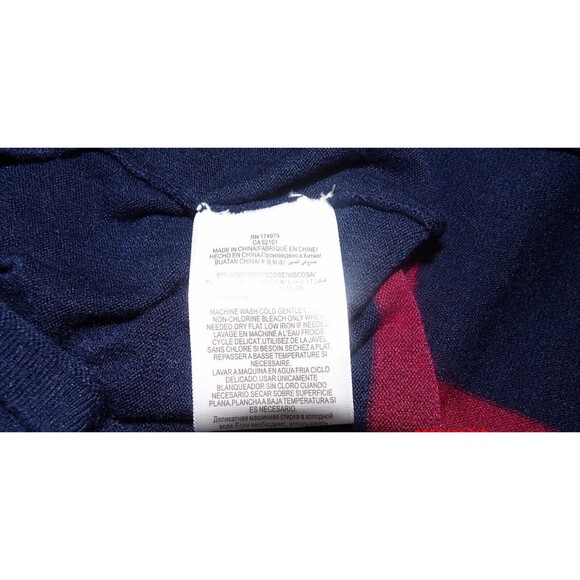 BCBGeneration Sweater Dress Striped Navy & Burgundy Size T Med Long Sleeve BCBG - Picture 6 of 8